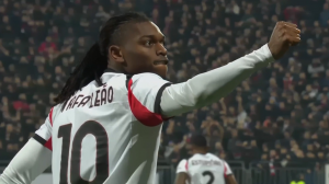 گل اول آث میلان به کالیاری (رافائل لیائو)