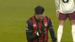 گل اول بورنموث به آرسنال توسط اوانیلسون