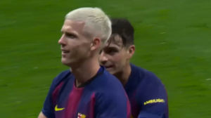 گل اول بارسلونا به اسپانیول توسط اولمو 