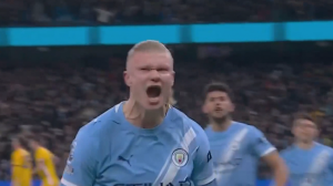 گل اول منچسترسیتی به برایتون توسط هالند 