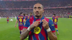 گل اول بارسلونا به رئال مادرید توسط رافینیا