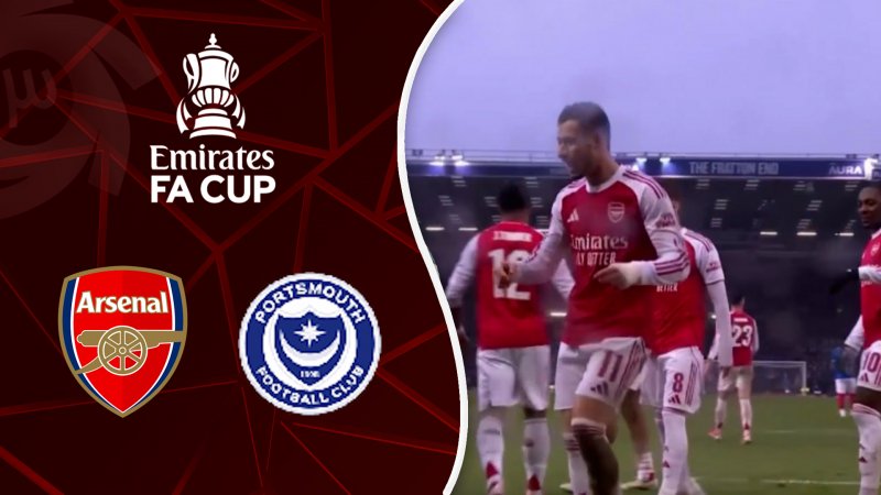 خلاصه بازی پورتموث 1 - آرسنال 4