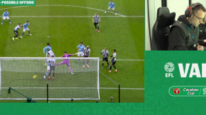 لحظه مردود شدن گل دوم منچسترسیتی به نیوکسل