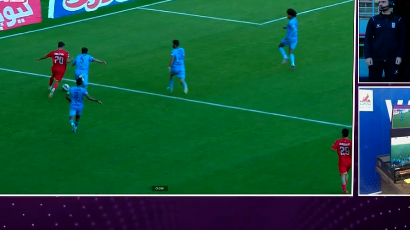 رد پنالتی فولاد مقابل چادرملو توسط VAR