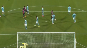 گل اول کالیاری به یوونتوس (مازیتلی)