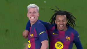 گل اول بارسلونا به اویدو توسط اولمو