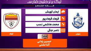 کارشناسی داوری بازی ملوان - فولاد