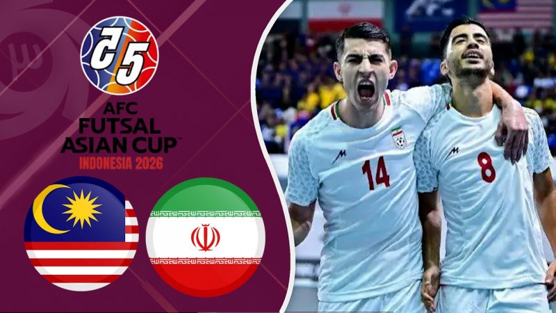 خلاصه بازی فوتسال ایران 4 - مالزی 1