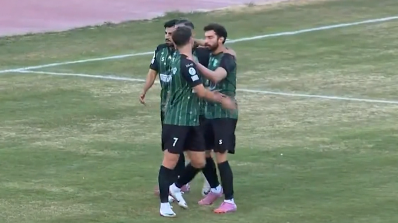 گل اول خیبر به فولاد توسط قنبری