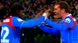 گل چهارم اتلتیکومادرید به رئال بتیس (گریزمان)