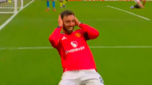 گل دوم منچستریوناید به تاتنهام توسط برونو فرناندز