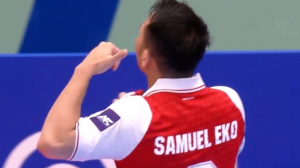 گل چهارم فوتسال اندونزی به ایران توسط اکو