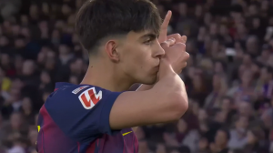 گل سوم بارسلونا به مایورکا (برنال)