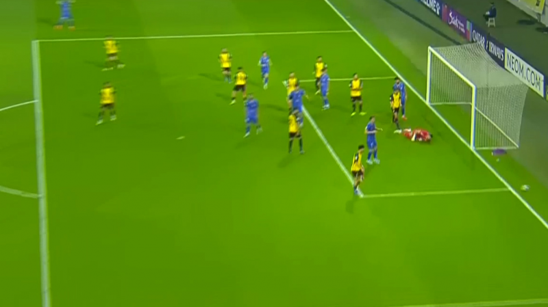 ضربه کاشته کوشکی و واکنش خوب گلر الحسین