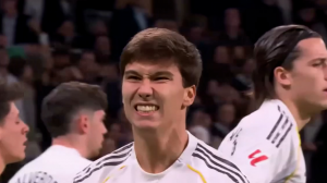 گل اول رئال مادرید به رئال سوسیداد (گارسیا)