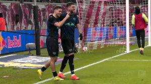 گل دوم لایپزیش به دورتموند (بوامگارتنر)