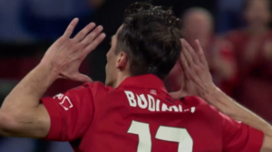 گل اول اوساسونا به رئال مادرید توسط بودیمیر