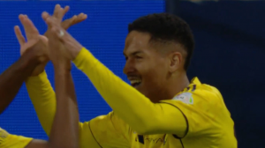 گل سوم النصر به الحزم (آنجلو گابریل)