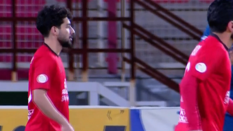 برخورد شوت خطرناک هاشم‌نژاد به تیر دروازه گل‌گهر