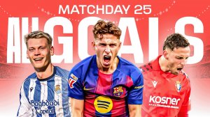 تمامی گل‌های هفته 25 لالیگا اسپانیا