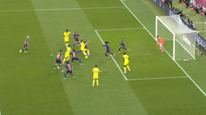 گل اول ویارئال به بارسلونا (گوئیه)