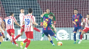 شوت تماشایی لوپز به تیرک اتلتیکو برخورد کرد