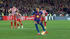 گل دوم بارسلونا به اتلتیکو توسط رافینیا