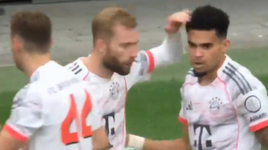 گل اول بایرن مونیخ به لورکوزن توسط دیاز