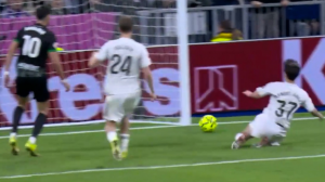 گل اول الچه به رئال مادرید (گل به خودی - موران)