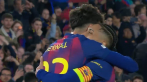 گل دوم بارسلونا به نیوکسل توسط برنال 