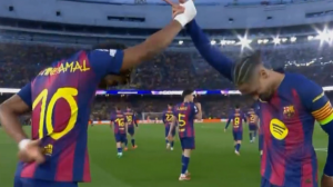 گل اول بارسلونا به نیوکسل توسط رافینیا