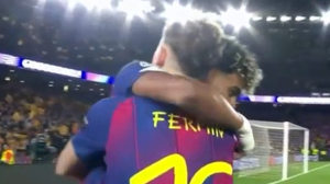 گل چهارم بارسلونا به نیوکسل توسط فرمین لوپز