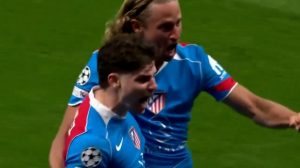 گل اول اتلتیکومادرید به تاتنهام توسط الوارز