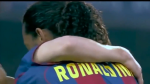 نوستالژی؛ پاس استثنایی رونالدینیو و چیپ مسی به رئال مادرید