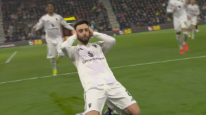 پنالتی و گل اول منچستریونایتد به بورنموث توسط فرناندز