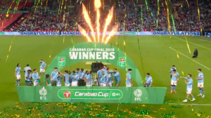 اهدای جام اتحادیه انگلیس به منچسترسیتی