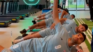 تمرینات بدنسازی تیم ملی در کمپ ترکیه