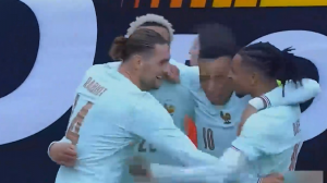 گل دوم فرانسه به برزیل (اکیتیکه)