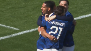 گل اول فرانسه به کلمبیا توسط دوئه