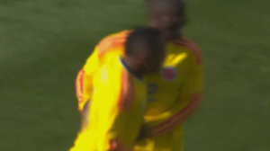 گل اول کلمبیا به فرانسه توسط کامپاز