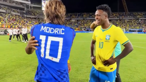 خوش‌وبش رئالی‌ها پس از بازی برزیل - کرواسی