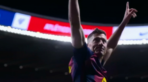 گل دوم بارسلونا به اتلتیکومادرید(لواندوفسکی)