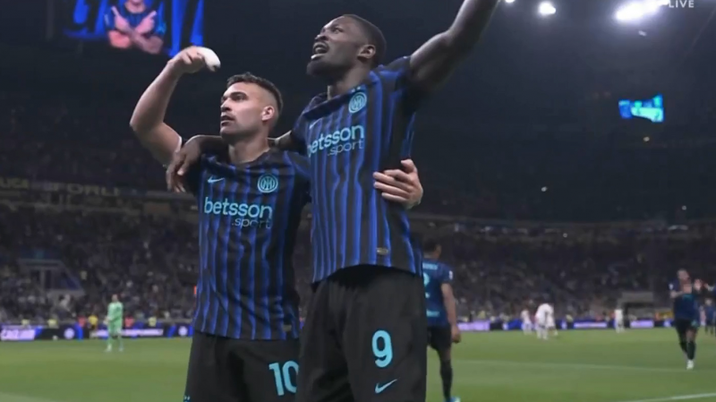 گل سوم اینتر به آاس رم (لائوتارو مارتینز)