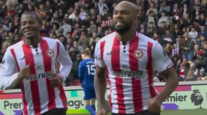 گل اول برنتفورد به اورتون توسط تیاگو