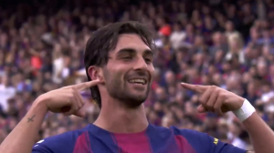 گل اول بارسلونا به اسپانیول (تورس)