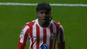 گل اول اتلتیکومادرید به بارسلونا توسط لوکمن