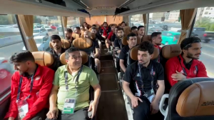 جو اتوبوس تراکتور  پیش از دیدار برابر شباب الاهلی