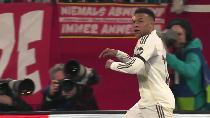 گل سوم رئال مادرید به بایرن مونیخ (امباپه)