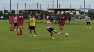 تمرینات اینترمیامی با حضور مسی