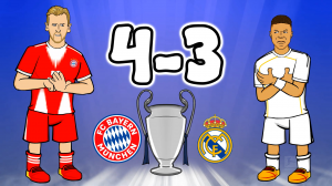 انیمیشن تقابل برگشت بایرن مونیخ و رئال مادرید